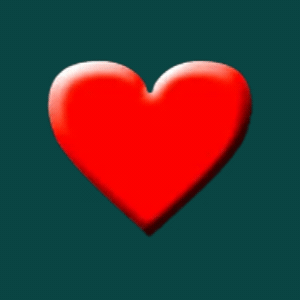 GIF animation of a red heart (the shape, not the organ) beating faster in anticipation representing a customer's nervousness after the sale.