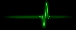 Photo of a single heartbeat displayed as a squiggly line on an EKG machine, representing how a client feels in the first moments after purchasing your offer.